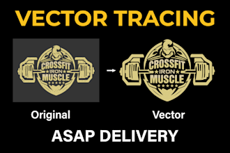 convert your sketch, image logo to vector, vector tracing, vectorize image