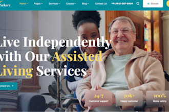 design home care website healthcare website medical website home care website