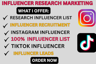 research and recruit instagram tiktok influencers for affiliate recruitment