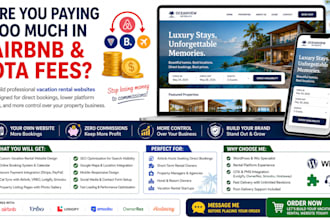 build vacation rental website airbnb website short term rental