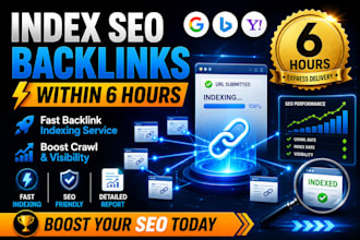 do index SEO backlinks with in 6 hours guaranteed indexing