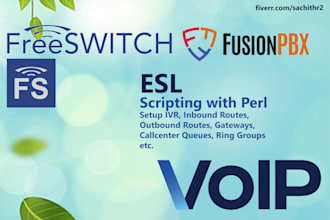 fix or config your freeswitch server that has fusionpbx and develop voip apps