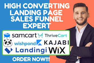 do kajabi website samcart thrivecart wishpond landing page landingi sales funnel