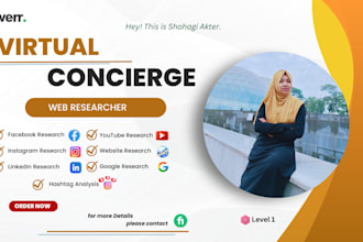 do web research, facebook research, hashtag analysis