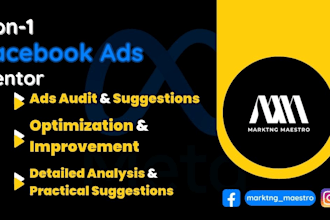 be your facebook ads mentor, fb ads consultant, teach meta ads, fb ads audit