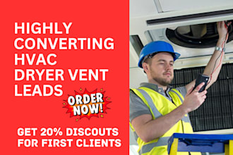 dryer vent leads hvac leads conditioning air duct leads appliance repair leads