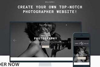 create photography website, weeding, portfolio website, drone website, ecommerce