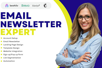 design beehiiv mailchimp newsletter email template, setup beehiiv landing page
