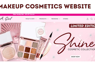 build skin care website make up dropshipping shopify store beauty website