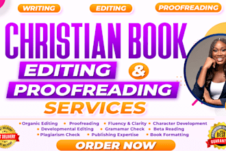 do christian book editing, proofreading, book formatting beta reading book blurb