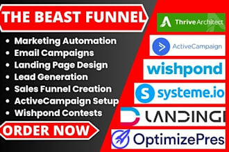 setup activecampaign wishpond optimizepress thrive architect systeme io landingi
