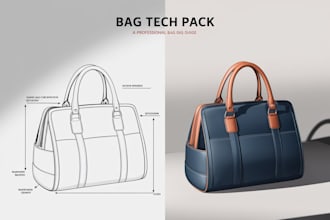 custom bag designs backpacks, handbags, totes and tech packs for manufacturing