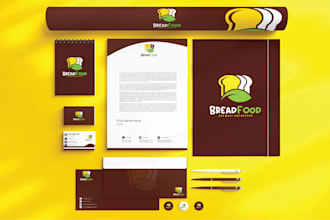 create corporate visual identity package, brand style guide and modern logo
