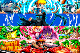 illustrate cartoon banner for you