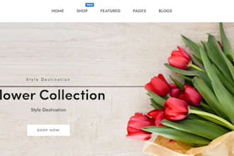 design profitable flower shopify store flower shop floral store florist website