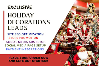 holiday decorations store marketing christmas decor store facebook google ads