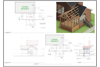 design carport, deck, patio, screen porch, shed for house plan city permit