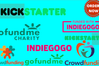 promote your crowdfunding campaign to success on  gofundme, kickstarter indiegog