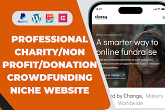 design build nonprofit fundraising charity website with donation features