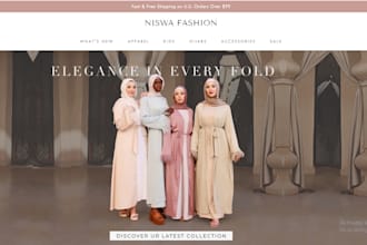 build elegant islamic clothing website abaya store muslim wears shopify store