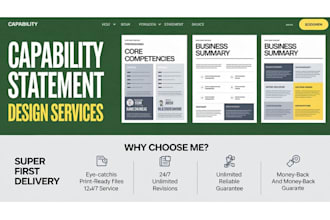 design government capability statement, business capability statement design