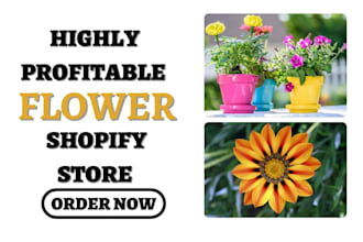 design flower shopify store flower dropshipping store flower website flower shop