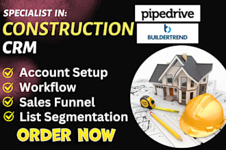 setup construction crm pipedrive buildertrend coconstruct  procore jobnimbus