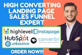 wix hubspot instapage convertri landing page gohighlevel sales funnel automation