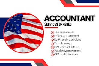 prepare irs form 1120, 1120s, 1040, 1065, w2, 1099, 5472, schedule c, us llc tax