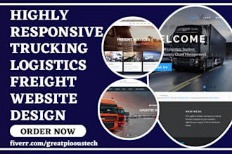 design trucking logistics freight dispatch cargo transportation travel website