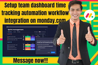 setup team dashboard time tracking  automation workflow integration on monday