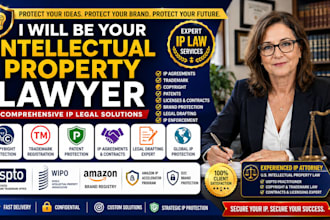 be your intellectual property lawyer for trademarks, copyright and IP agreements