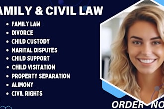 provide legal services on family law,divorce and child custody