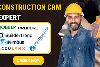 setup jobber buildertrend jobnimbus acculynx procore contractor foreman wrike