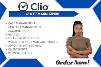set up billing and automations on clio, client portal, clio grow website