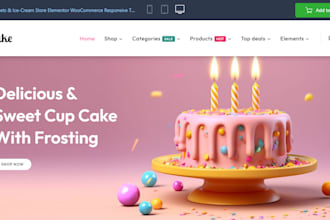 cake shopify store cake website bakery store cookies store ice cream website