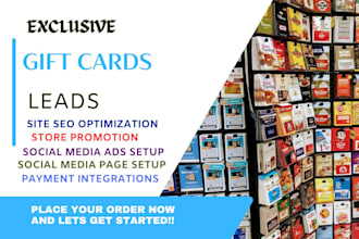 gift cards marketing gift shop promotion facebook ads google ads campaign