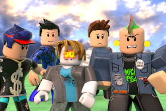 develop royal battle roblox game,rpg,npc,roblox map,obby, script,lua,models,guis
