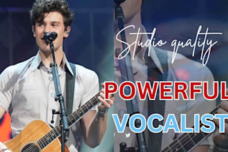 be powerful male lead singer remake song sing demo for any genre jingle lyricist