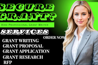 write grant proposals conduct research for grant writing and  be grant rfp write