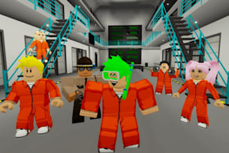 be your roblox game maker,npc,roblox map,jailbreak,script,lua,roblox model,guis