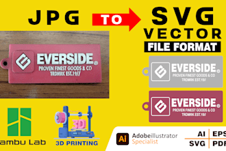 convert your images to vectors for printing purposes, ai,svg
