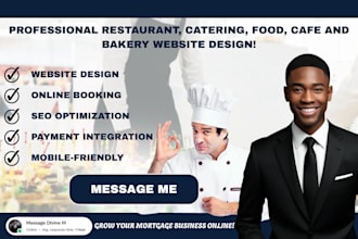 design restaurant website, catering website, food website, cafe, bakery website