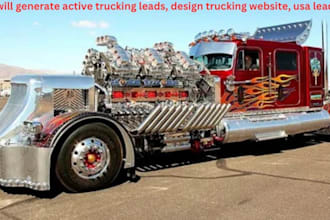 generate active trucking leads, design trucking website, usa leads