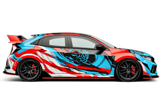 make a perfect wrap rally design and livery racing car