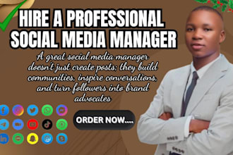 be your social media manager marketing, instagram content creator pinterest