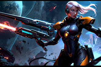 do a sci fi art , sci fi character and concept art