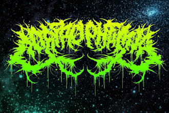 death metal, deathcore, metalcore, logo band merch