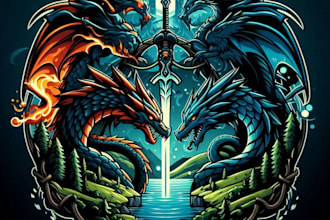 create a unique logo for a fantasy, rpg, or dnd animated game