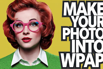 make your photo into wpap pop art portrait